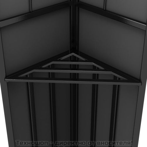 Шатра с двоен покрив и LED светещи стрингове, 3х3 м, антрацит