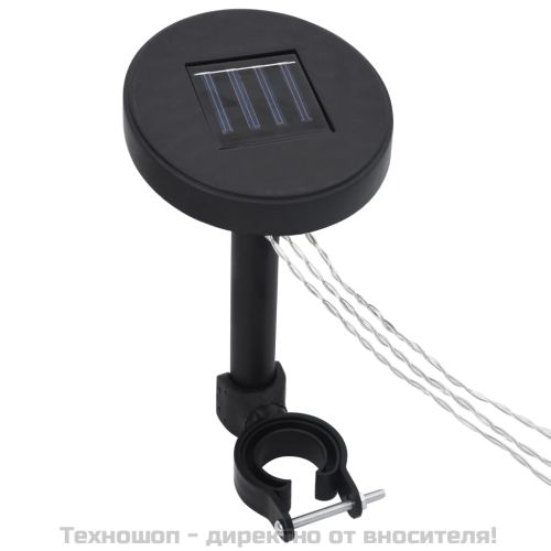 Шатра с LED светещи стрингове, 3х3 м, таупе