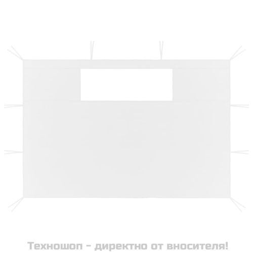 Стени за шатри с прозорци, 2 бр, бели