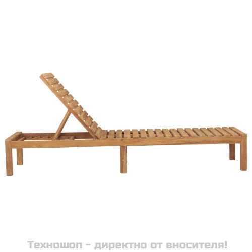 Шезлонги, 2 бр, тиково дърво масив