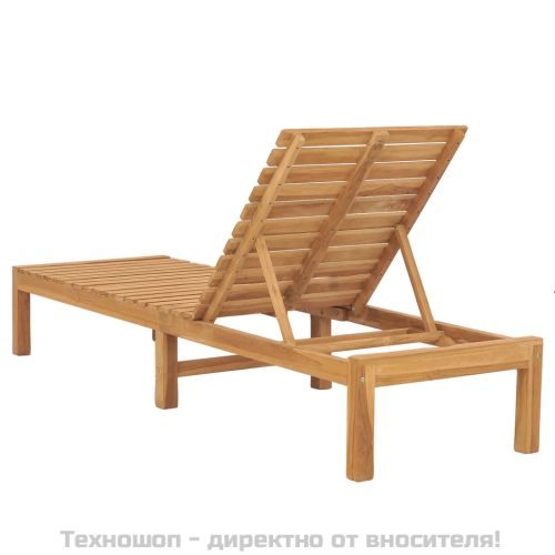 Шезлонги, 2 бр, тиково дърво масив