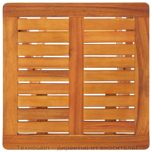 Шезлонги, 2 бр, с маса и възглавници, акациево дърво масив