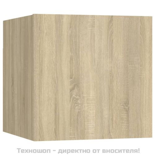 Комплект ТВ шкафове от 3 части, дъб сонома, инженерно дърво