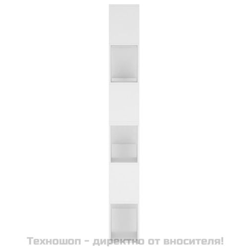 Библиотека/разделител за стая, бяла, 100x24x188 см
