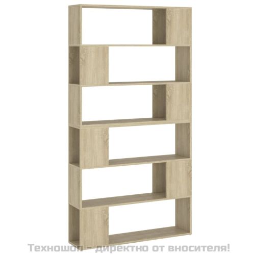 Библиотека/разделител за стая, сонома дъб, 100x24x188 см
