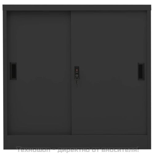 Шкаф с плъзгаща врата и плантер, антрацит, стомана