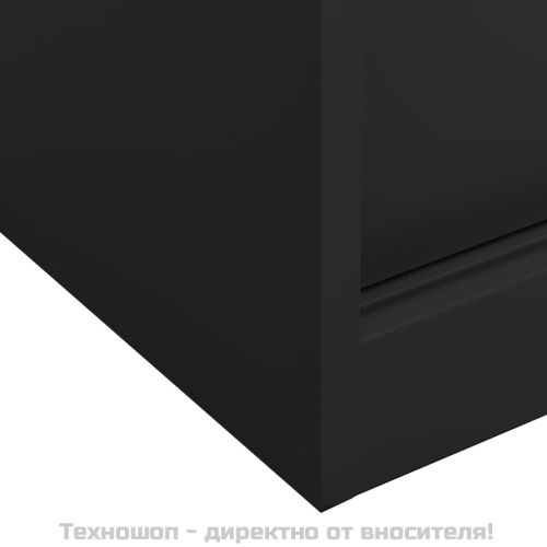 Шкаф с плъзгаща врата и плантер, антрацит, стомана