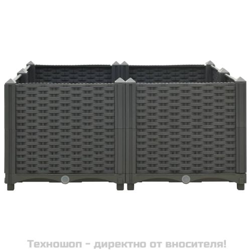 Повдигната леха, 80x80x38 см, полипропилен