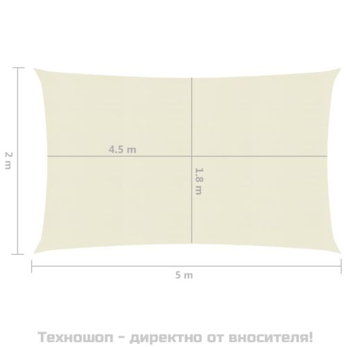 Платно-сенник, 160 г/м², кремаво, 2x5 м, HDPE