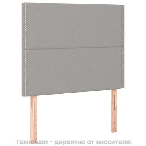 Табла за легло, светло сива, 100x5x118/128 см, плат