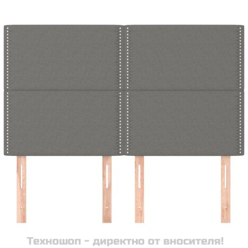Табла за легло, тъмносива, 144x5x118/128 см, плат