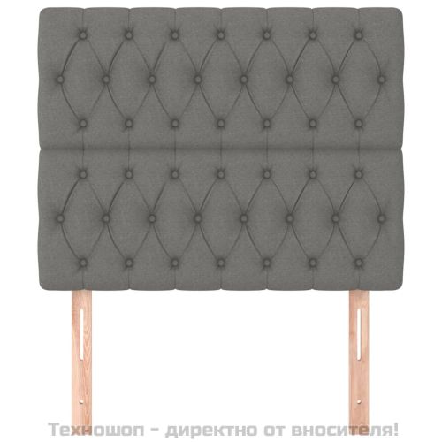 Табла за легло, тъмносива, 100x7x118/128 см, плат