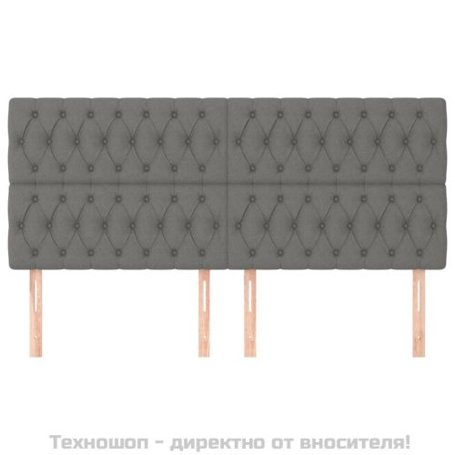 Табла за легло, тъмносива, 200x7x118/128 см, плат