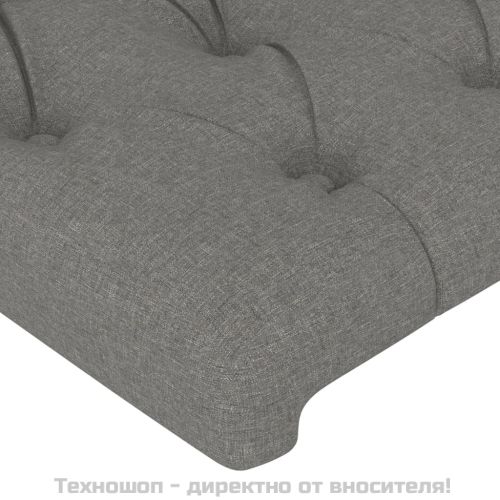 Табла за легло, тъмносива, 200x7x118/128 см, плат