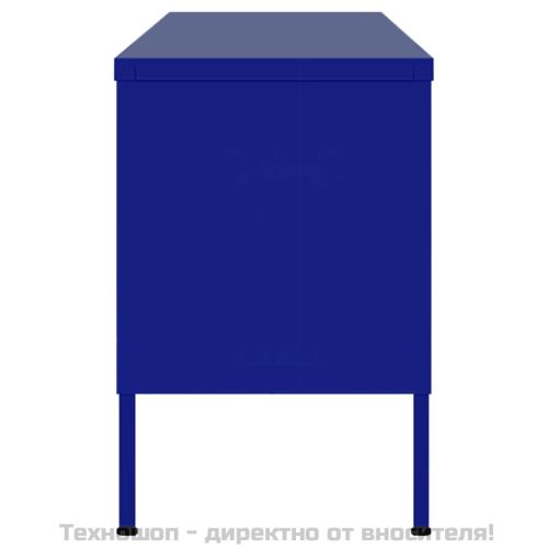 ТВ шкаф, нейви синьо, 105x35x50 см, стомана