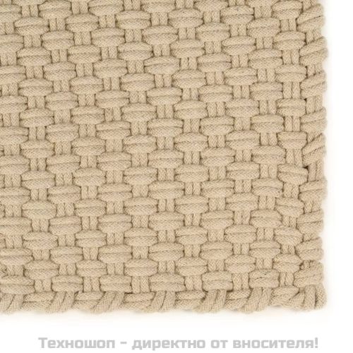 Килим правоъгълен естествен 160x230 см памук