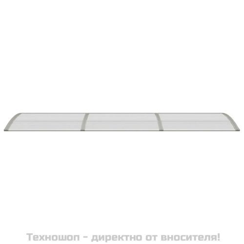Навес за врата, сив, 300x75 см, поликарбонат