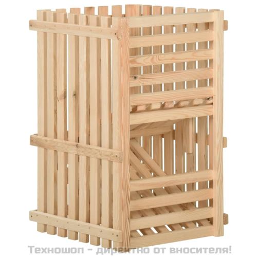 Кутия за картофи, 50x50x80 см, борово дърво масив