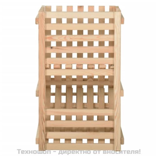 Кутия за картофи, 50x50x80 см, борово дърво масив