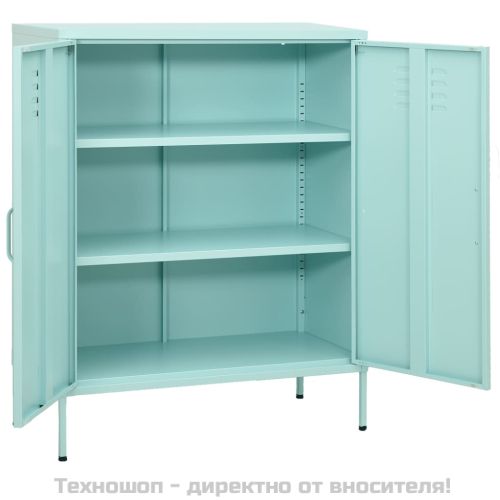 Шкаф за съхранение, мента, 80х35х101,5 см, стомана