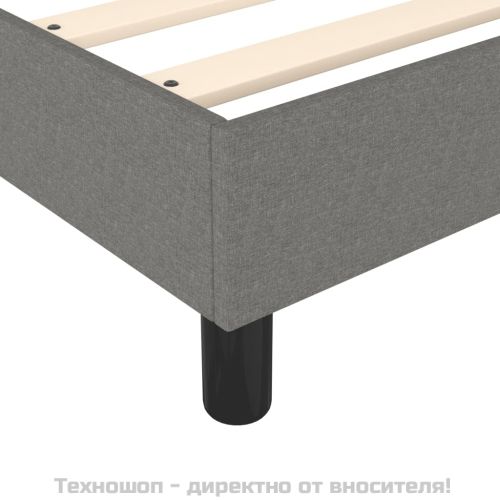 Боксспринг легло с матрак, тъмносив, 80x200 см, плат