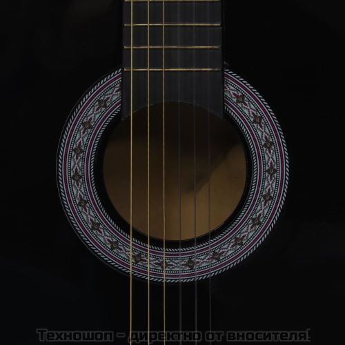 Комплект класическа китара за начинаещи 8 части черен 3/4 36"