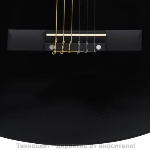 Комплект класическа китара за начинаещи 8 части черен 3/4 36"