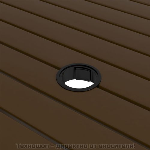 Градинска маса, кафява, 81,5x81,5x72 см, стомана