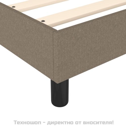 Боксспринг легло с матрак, таупе, 90x200 см, плат