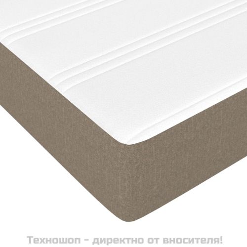 Боксспринг легло с матрак, таупе, 90x200 см, плат