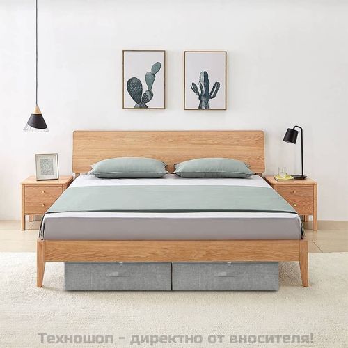 Кутия за съхранение, текстил, 70x40x18 см, сива