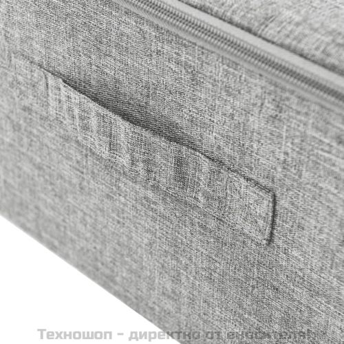 Кутия за съхранение, текстил, 70x40x18 см, сива