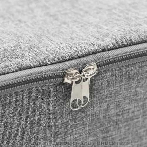 Кутия за съхранение, текстил, 70x40x18 см, сива