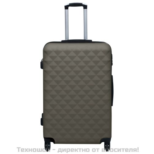 Комплект твърди куфари с колелца, 2 бр, антрацит, ABS