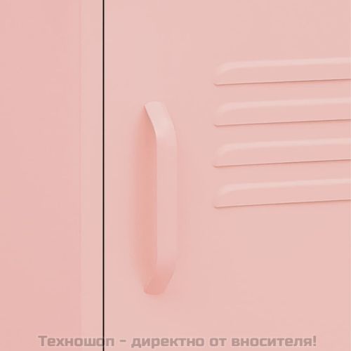 Нощно шкафче, розово, 35х35х51 см, стомана