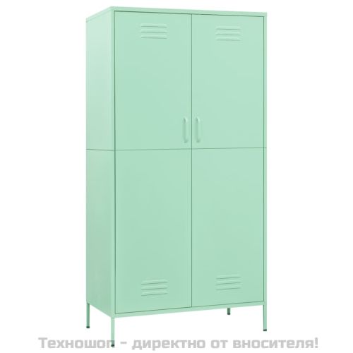 Гардероб, мента, 90x50x180 см, стомана