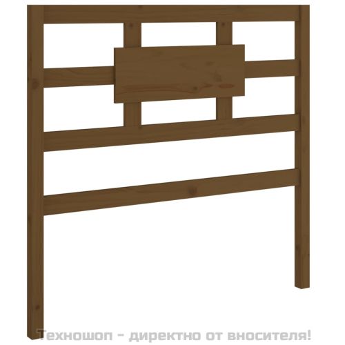 Горна табла за легло, меденокафява, 80,5x4x100 см, бор масив