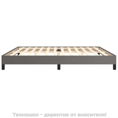 Pамка за легло сива 200x200 см изкуствена кожа
