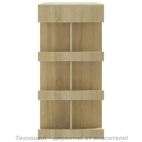 Бар маса с рафтове сонома дъб 100x50x101,5 см инженерно дърво