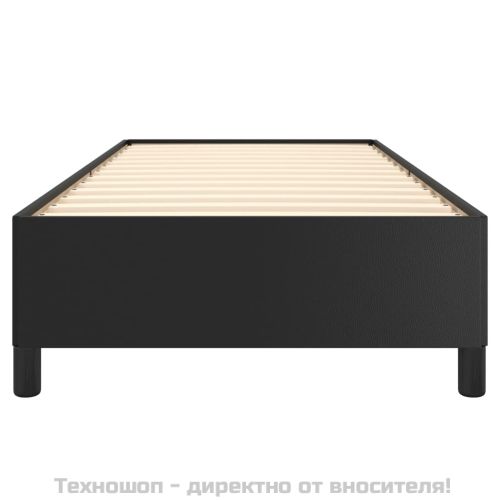 Рамка за легло, черна, 80x200 см, изкуствена кожа