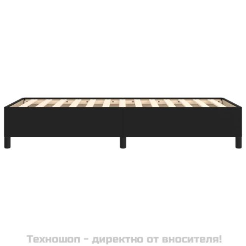 Рамка за легло, черна, 80x200 см, изкуствена кожа