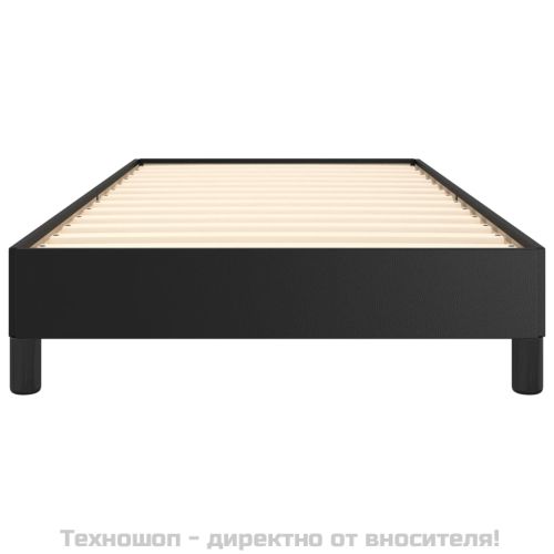 Pамка за легло черна 100x200 см изкуствена кожа