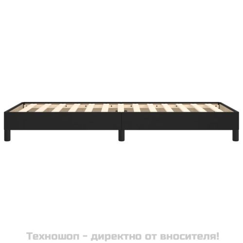 Pамка за легло черна 100x200 см изкуствена кожа