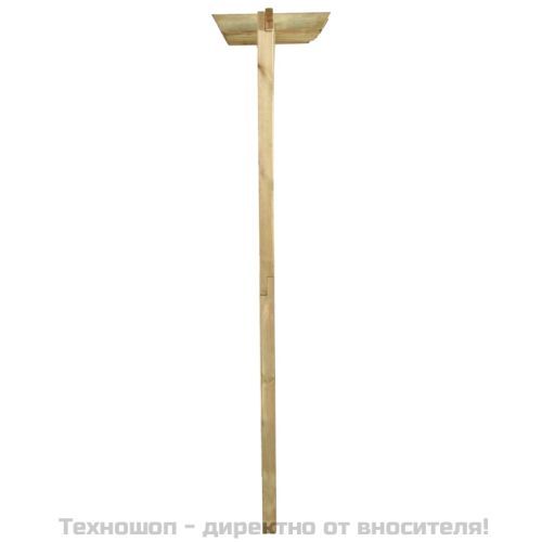 Градинска решетъчна ограда с покрив-пергола, 300x50x200 см, бор