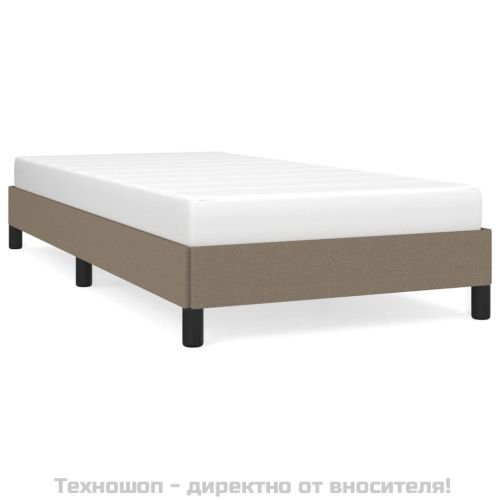 Рамка за легло без матрак, таупе, 90x200 см, плат