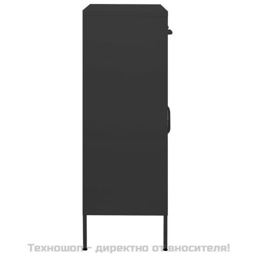 Шкаф за съхранение, антрацит, 80х35х101,5 см, стомана