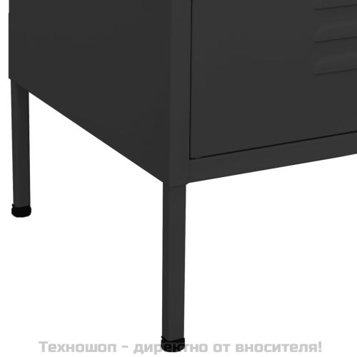 Шкаф за съхранение, антрацит, 80х35х101,5 см, стомана