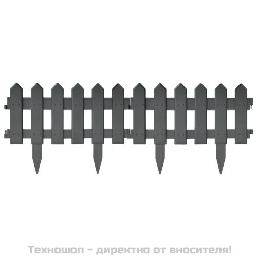 Кантове за тревни площи, 25 бр, антрацит, 10 м, PP