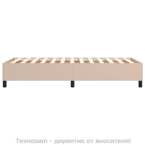 Рамка за легло с пружини, капучино, 90x190 см, изкуствена кожа
