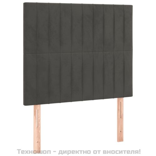 Рамка за легло без матрак, тъмносива, 120x200 см, кадифе